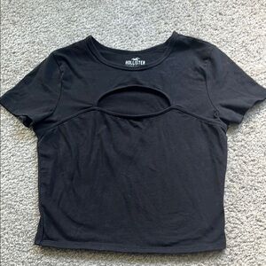 Hollister Black Cutout Top